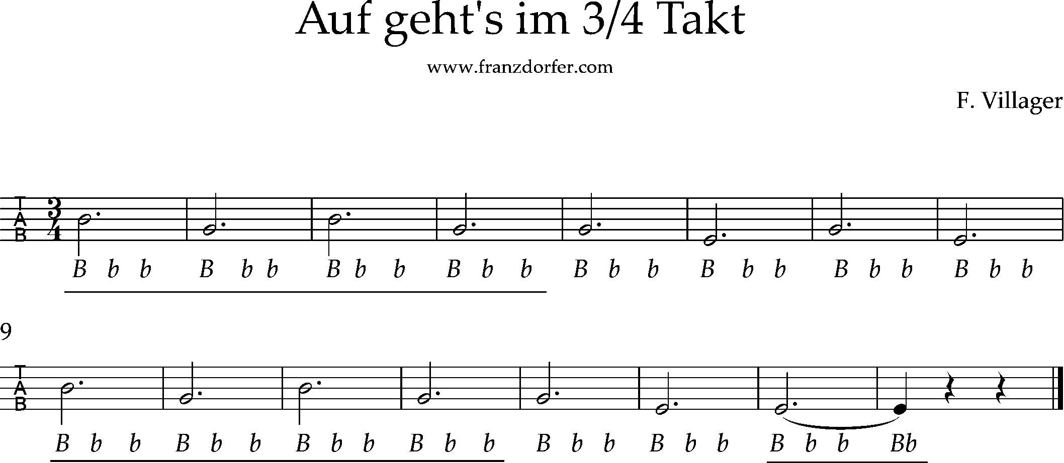 steirische griffschrift lernen- auf gehts im 3/4 Takt